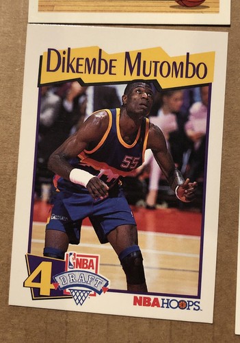 DIKEMBE MUTOMBO VINTAGE NBA HALL OF FAME SIX (6) CARD BASKETBALL LOT PICTURED - Afbeelding 5 van 8