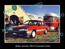 POSTCARD SIZE PHOTO OF GM HOLDEN 1986 VL HOLDEN COMMODORE SEDAN PRESS PHOTO
