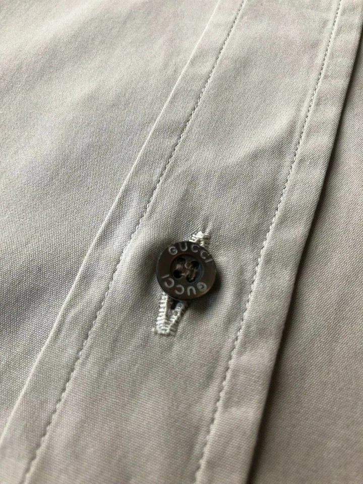 GUCCI - 男式正装衬衫 - 修身米色 - 15 码(Tom Ford Era)意大利制造 — 第 4/4 张图片