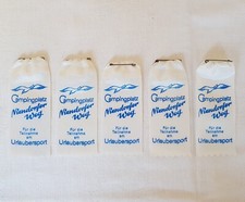 5x Stoff- Abzeichen Campingplatz Niendorfer Weg Urlaubersport Ostsee DDR