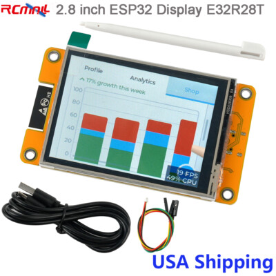 2.8'' ESP32 SPI Display Resistive Touch Screen Module ILI9341V TFT LCD USA Ship