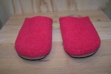 VICTORIA'S SECRET PINK LOGO SHERPA SLIDE SLIPPERS Size LGE 9/10