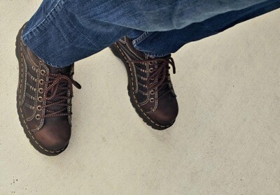 Martens Keith Mens 12 Brown Leather Shoe Low Boot Chunky Lug Sole Y2k  Oxford