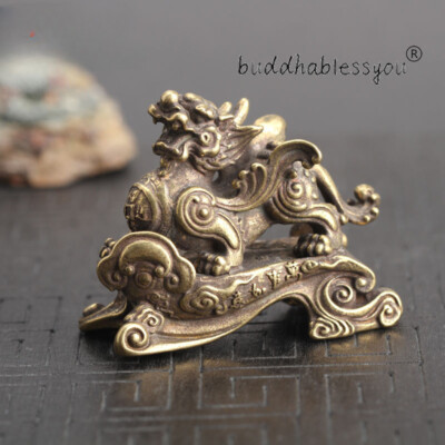 Copper Dragon Home Decoration Chinese 12 Zodiac Animal Dragon Mascot Miniatures