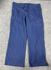 Carhartt Men's Blue Regular Fit Cotton Carpenter Workwear Cargo Pants Size L