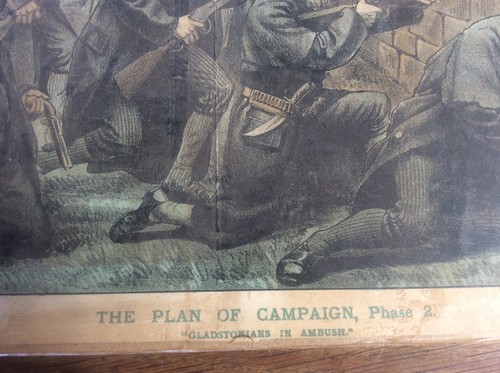 Political Cartoon Antique Original Tom Merry Lithograph Gladstonians in Ambush - Picture 2 of 5