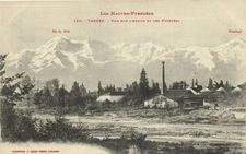 Old postcard Les Hautes-Pyrenées - TARBES view of the Adous and the Pyrenees (172751)