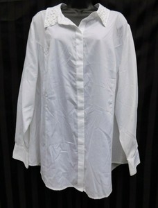 lane bryant white button down shirt