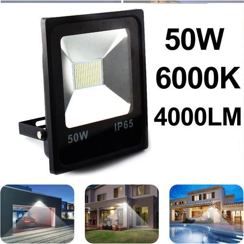 50W Watt Led Flood Light Outdoor Security Garden Yard Spotlight Lamp 4000Lumen - Picture 10 of 11