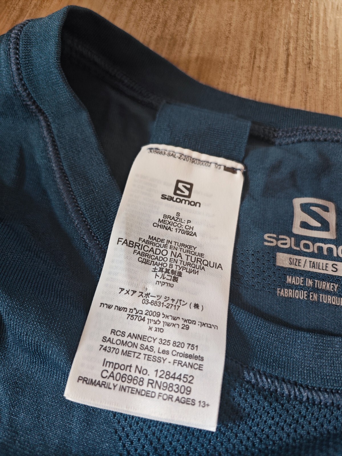 Salomon Mid Base Layer nuovo senza etichette taglia S