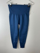 Women's High-Waisted Seamless 7/8 Leggings JoyLab Teal Blue Medium M