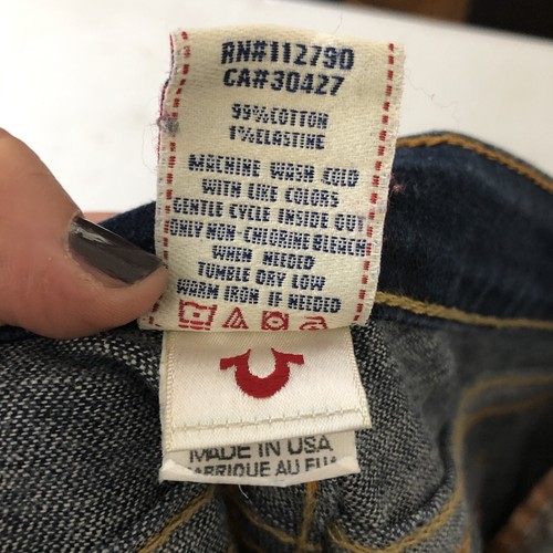 Jeans True Religion Joey Big T svasati denim blu lavaggio scuro taglia 26 - Foto 7 di 9