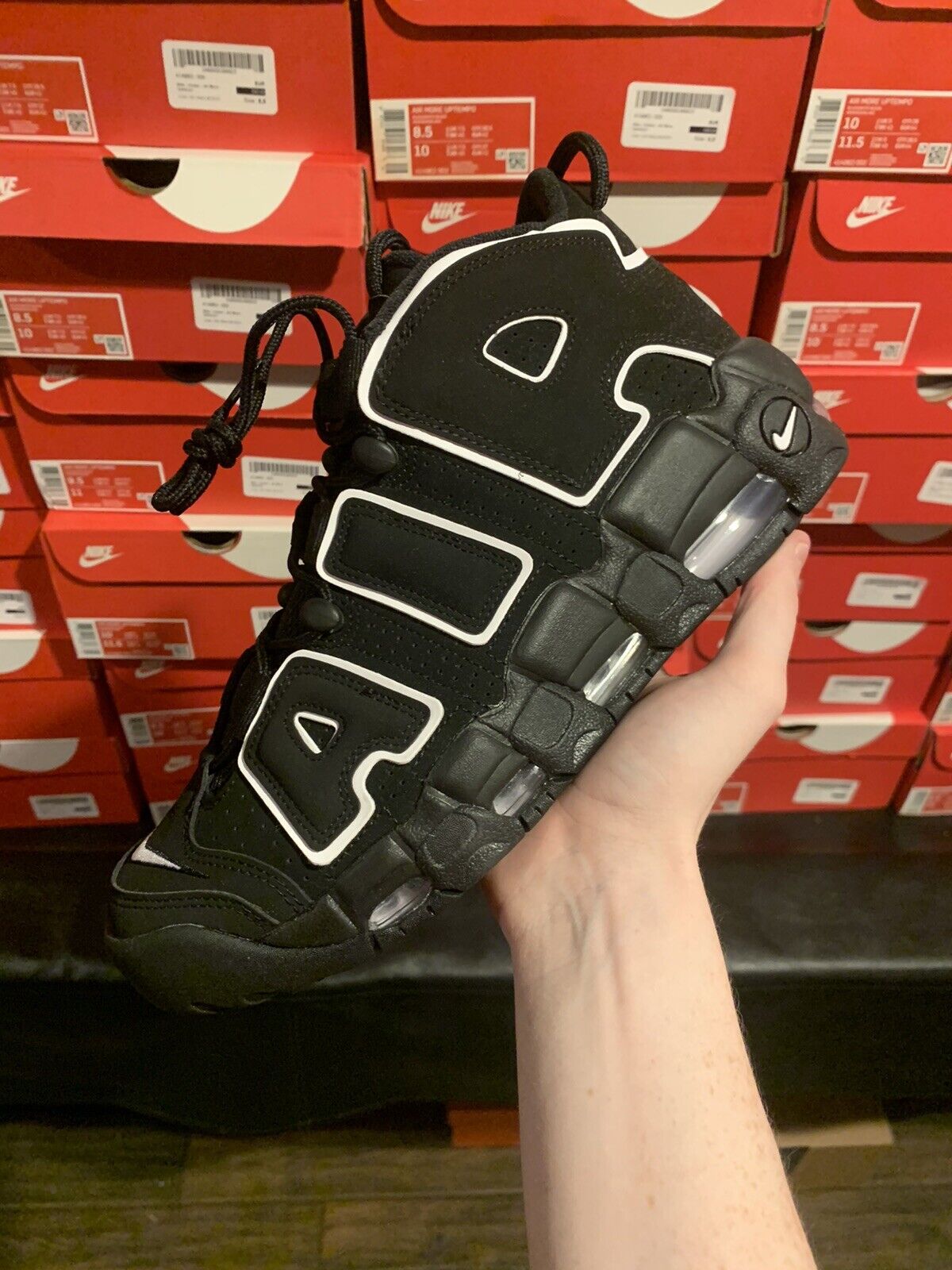 nike air more uptempo black white 2016