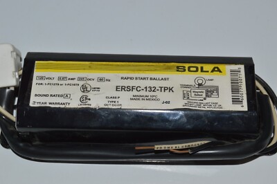 SOLA ERSFC-132-TPK Rapid Start Ballast w/ 4-Prong Plug for 1-FC12T9 or 1-FC16T9