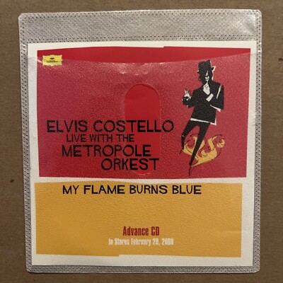 ELVIS COSTELLO Live w/METROPOLE ORKEST My Flame Burns Blue PROMO 2CD (*SLEEVE PA