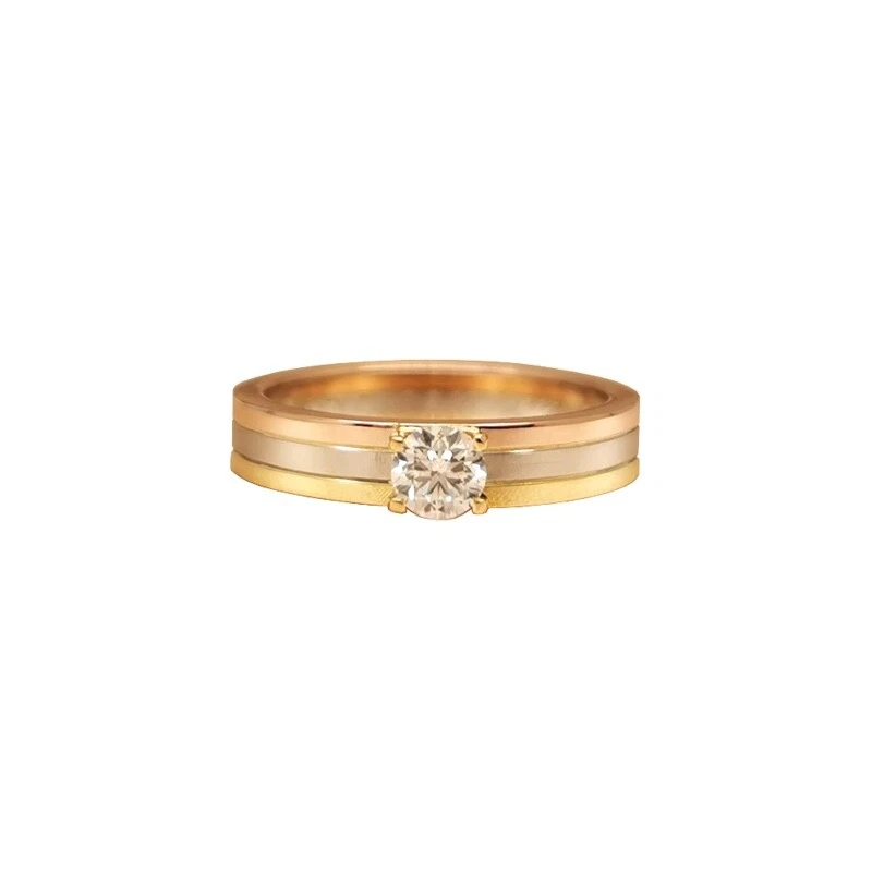 Cartier Vend me Louis Cartier Solitaire Diamond Ring size 50