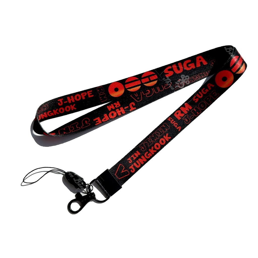 BTS STRIP UNOFFICIAL LANYARD BOMB ARMY PHONE CHAIN FAN- MADE