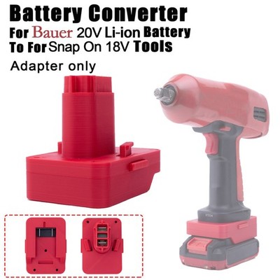 Adapter Suitable For Bauer 20V Li-Ion Battery To Fits Snap On 18V Ni-Cd Tool