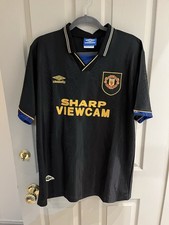 Vintage Retro Manchester United 1993-95 Away Football Shirt Men’s Size XXL