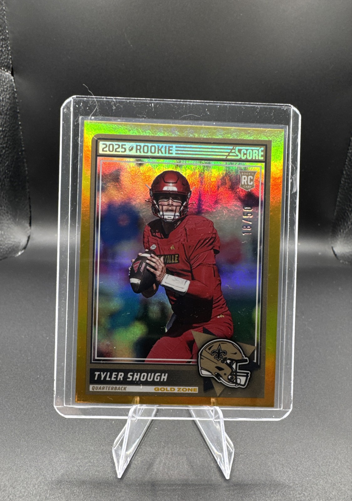 2025 Score - Rookies Tyler Shough #71 Gold Zone /50 (RC)