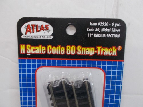 ATLAS # 2520 ~ 1 PACK OF 11" RADIUS~ 6 TOTAL ~ N SCALE ~ LOT H - Picture 3 of 3