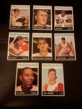 1964 Topps Baseball Cleveland Indians Lower Grade Lot (8 Cards) #105 - #478