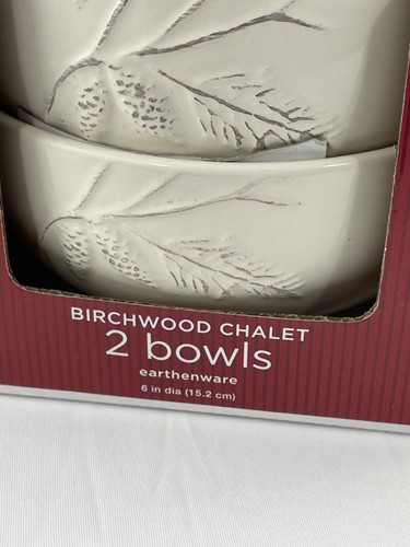 Target Birchwood Chalet Tannenzapfen 2er Set Müsli-/Suppenschüsseln 6" NEU IM KARTON - Bild 6 von 7