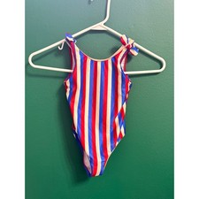 Cat & Jack Patriotic 1pc UPF50+ Swim Bathing Suit Toddler Girl 3T NEW NWT