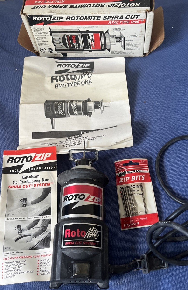 THE ORIGINAL ROTOZIP RTM01 ROTOMITE SPIRAL SAW drywall tool multi