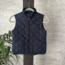 J. Crew Quilted Navy Blue CREWCUTS Kids Vest Size 6-7