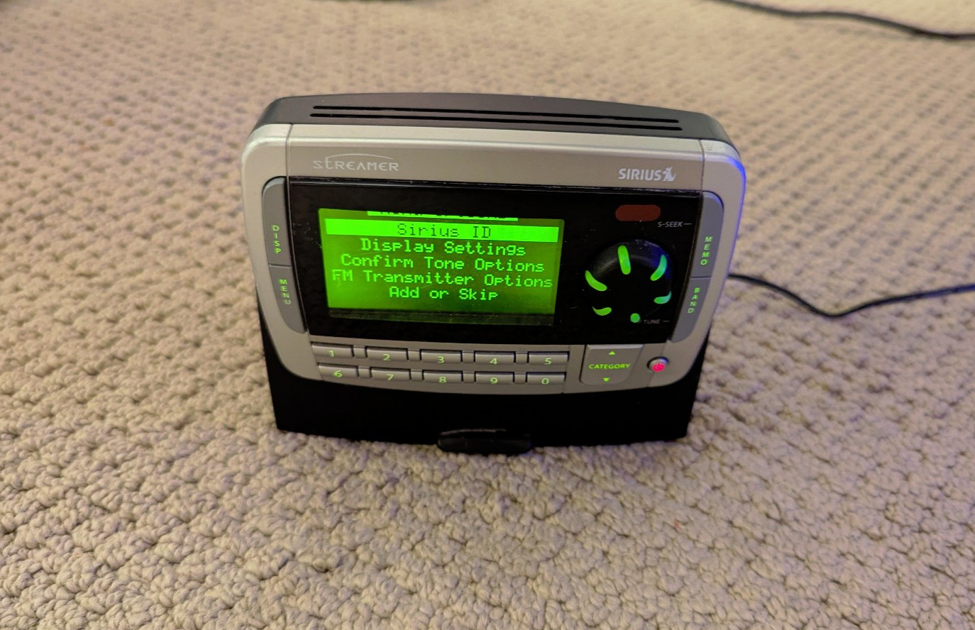 SIRIUS STREAMER SIR-STRPNP1 XM RECEIVER With Mount