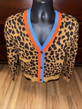 MADEWELL × KULE Leopard Sinclair Crop Cardig...