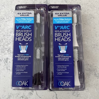 Ooak V++Arc Philips Sonicare Replacement Brush Head 6 CT  es190 SET OF TWO 
