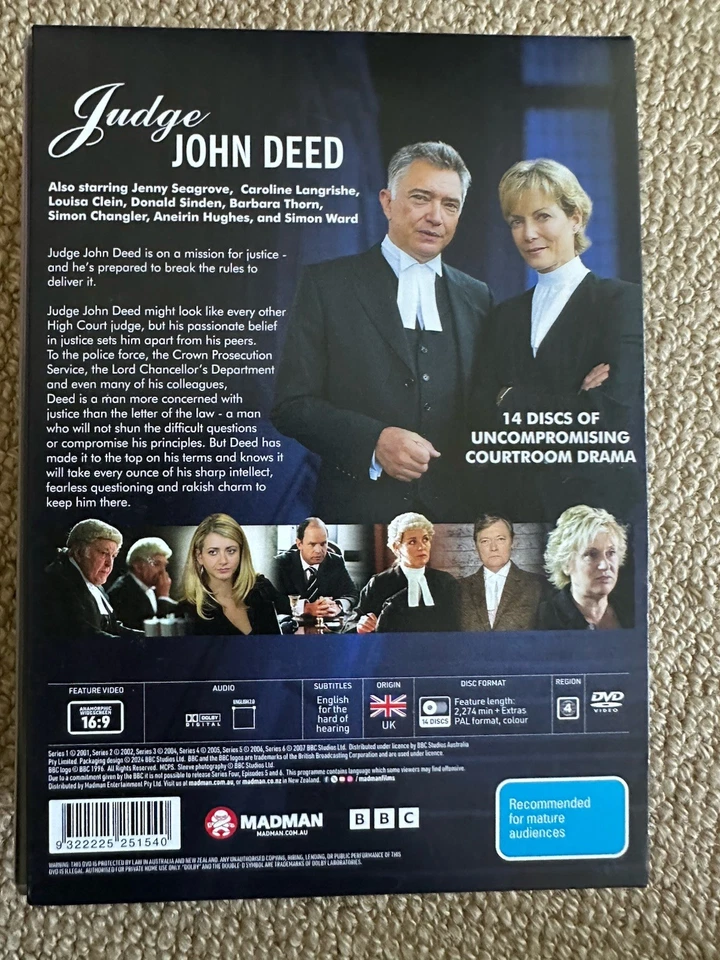Judge John Deed ~ Complete Series ~ Seasons 1-5 ~ Martin Shaw ~ VGC ~ R4 - image 2 of 3