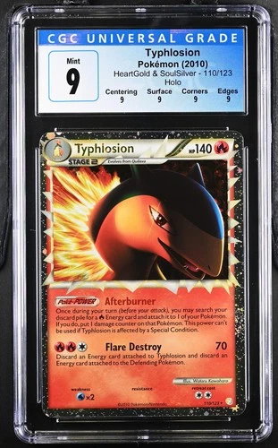 2010 Pokemon HeartGold SoulSilver Typhlosion Prime #110 Holo Rare CGC 9 MINT