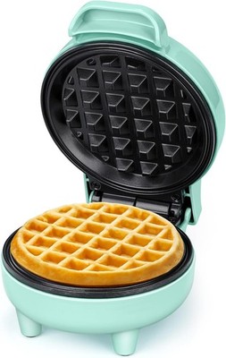SNAILAR Mini Waffeleisen Grün 550W Antihaft Kompakt Waffeleisen