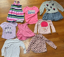 Mini Boden Girls 4-5yr Lot - 2 Short Sleeve Shirt 3 Long Sleeve Shirt 3 Dresses