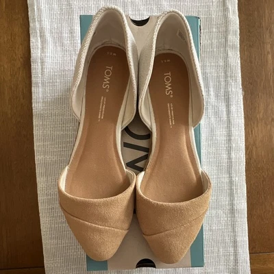 TOMS Women’s Beige Pointed Toe Slip-On Flats Suede Upper US 6.5 - Image 1 of 2