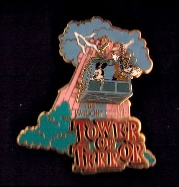 Disney Walt World Mgm Tower Of Terror Sliding Moving Elevator Pin