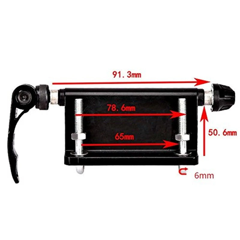 2 Pcs Alloy Car Pickup Bed Rack Bicycle Quick Release Fork Mount Carrier Holder - Image 3 of 4