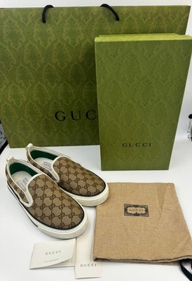 Gucci Canvas Halbschuhe 40 EU, 6 UK Neu Authentic mit Box und Etiketten Logo