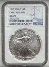 2017 Silver Eagle - Early Releases - NGC MS70