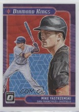 2021 Panini Donruss Optic Diamond Kings Red Wave Prizm Mike Yastrzemski #28 fm0
