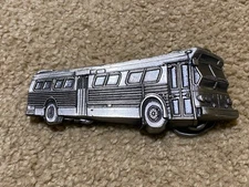 Vintage 1978 Bergamot Brass Works Bus Belt Buckle Made in USA Cast  A-210 Rare