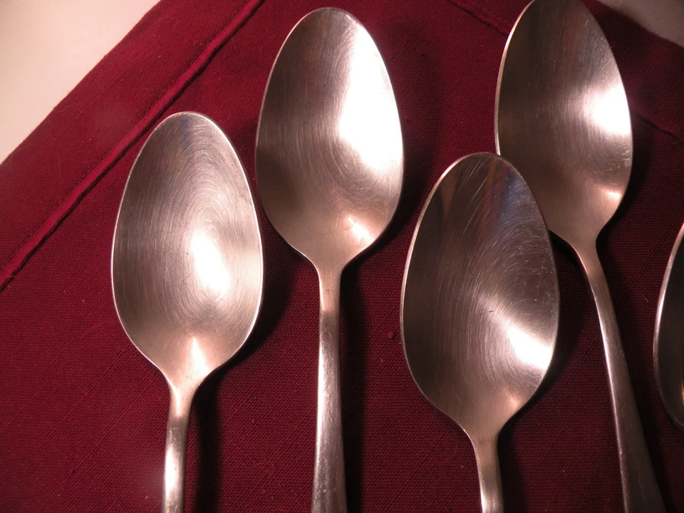 Set Of 6 Towle BLAINE Oval SOUP SPOONS Stainless Flatware Vietnam 7 3/4" - Image 2 of 4