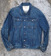 Burton Menswear Blue Denim Jean Jacket Size XL Classic Style 