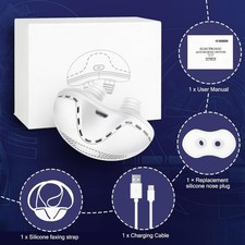 Stop Snore Aid Stopper Micro Electric Noise Anti Snoring Tool Sleep Apnea White