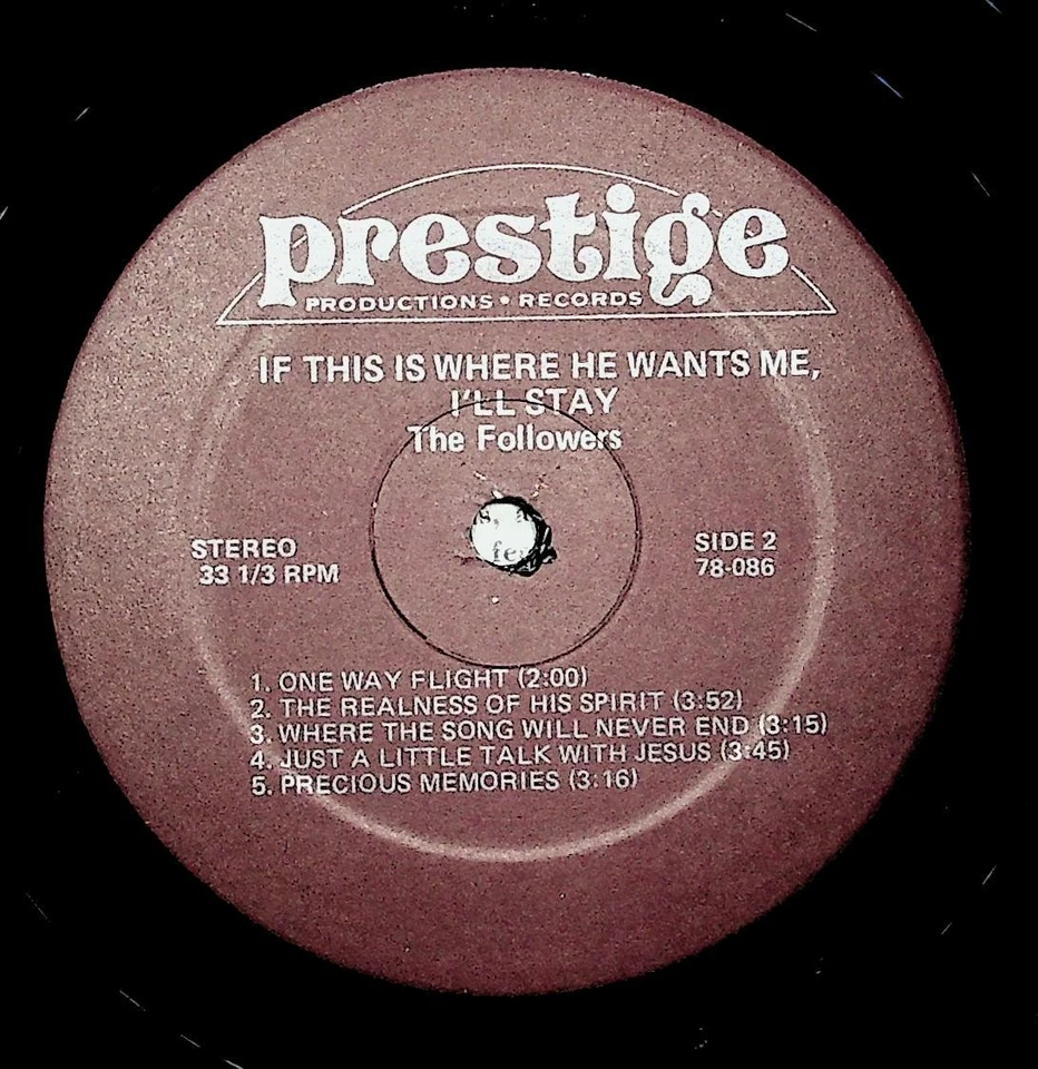 The Followers If This Is Where He Wants Me LP Prestige Gospel 78-086 Foto 4 de 4