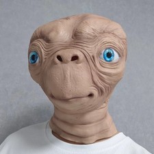 Realistic ET Alien Latex Mask Halloween Carnival Party Movie E.T. the Extra-Terr