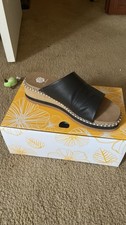 Nice 7.5 Medium Women  s Yellow Box 63494-WO 75B Wedge Sandals